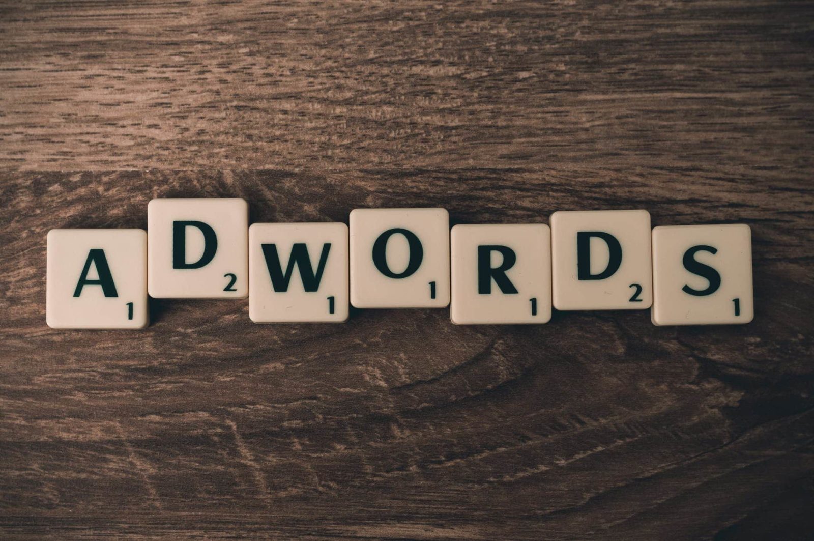 paid ads service Adwords a scrabble style