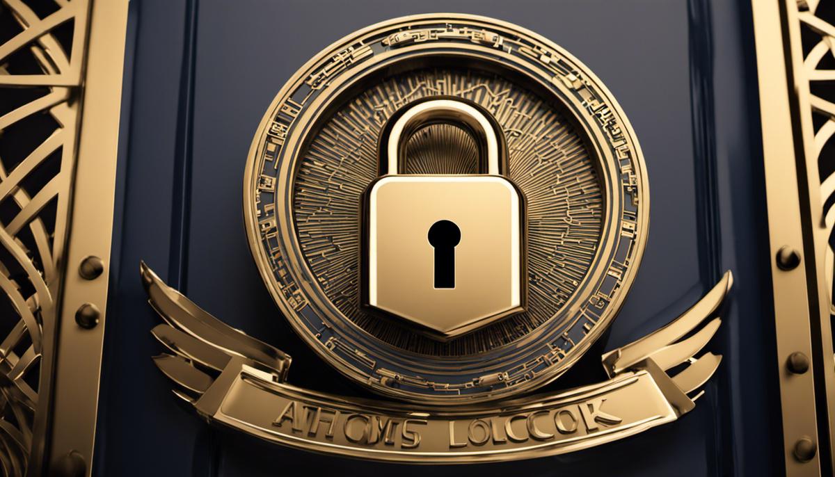 A lock symbol representing security along with the Facebook logo.